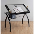 Futura Drafting and Craft Table in Black
