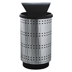 Paramount 55 Gallon Hood Top Stainless Steel Waste Receptacle 