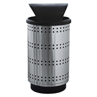 Paramount 35 Gallon Hood Top Stainless Steel Waste Receptacle 