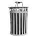 Oakley Open Top Waste Receptacles with Ash Urn - M3601-AT-BK