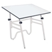 OP48-4 : Alvin 36" x 48" Opal Drafting Table, Base Color: White