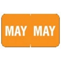 "MAY" Month Labels (Orange) - 240/Pack