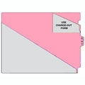 Pink End Tab Letter Outguides, Carton of 50