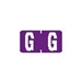 Series 0600 TAB Match Mini Label "G" Purple - Roll of 500 Labels - J0657