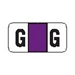 Series 2900 "G" Purple Mini Alpha Book Refill Pages, 270 Labels per Pack - J2916