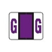 Series 3600/6500 TAB Match Alpha "G" Purple - Roll of 500 Labels - J3657
