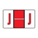 Jeter/TAB Match Alpha "J" Red - Roll of 500 Labels - J3160