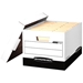 R-Kive White-Black Storage Boxes - LETTER/LEGAL, Carton of 12 - F00724
