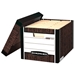 R-Kive Woodgrain Storage Boxes, LETTER/LEGAL, Carton of 12 - F00725