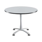 Cha-Cha 42" Round Table with X-Base Collaboration table; Conference table; Meeting table; Sitting height table; Round table; Short table; Table and base; Table with base; Break room table; Gathering table