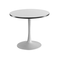 Cha-Cha 36" Round Table with Trumpet Base Collaboration table; Conference table; Meeting table; Sitting height table; Round table; Short table; Table and base; Table with base; Break room table; Gathering table