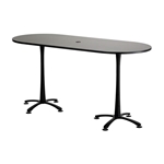 84" x 36" Cha-Cha Standing-Height Teaming Table Collaboration table; Conference table; Meeting table; Bistro height table; Round table; Tall table; Table and base; Table with base; Break room table; Gathering table; Standing table; Stand up table; Standup table