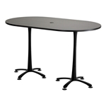 72" x 42"Cha-Cha Standing-Height Teaming Table Collaboration table; Conference table; Meeting table; Bistro height table; Round table; Tall table; Table and base; Table with base; Break room table; Gathering table; Standing table; Stand up table; Standup table