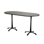84" x 42" Cha-Cha Standing-Height Teaming Table Collaboration table; Conference table; Meeting table; Bistro height table; Round table; Tall table; Table and base; Table with base; Break room table; Gathering table; Standing table; Stand up table; Standup table