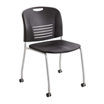 Vy Straight Leg with Caster (Qty. 2) Chairs; Stacking chairs; Plastic chairs; Big and tall chairs; Auditorium chairs; Stackable seating; Big and tall seating; Black chairs; Black stackable chairs; Mobile seating; Mobile chairs; Classroom chairs; Training room chairs; Training room seating