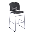 Vy Bistro Sled Base Chairs; Plastic chairs; Big and tall chair; Seating; Big and tall seating; Office chair; Big chair; Tall chair; Black chair; Bistro height chair; Bistro height seating