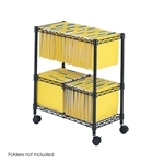 5278BL : Safco 2-tier Rolling Filing Cart