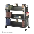 Double Sided 6-Shelf Book Cart