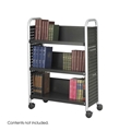 Single Sided 3-Shelf Book Cart