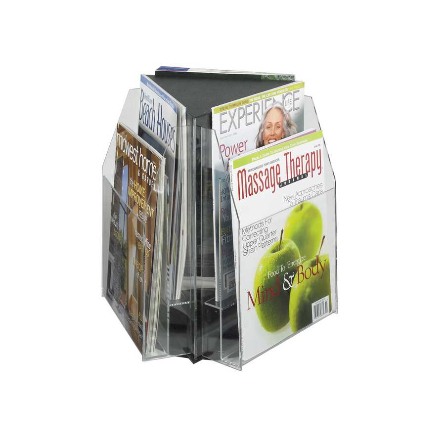 5698CL : Safco Reveal Tabletop Triangle 6 Magazine Display