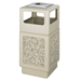 Canmeleon Outdoor Waste Receptacle Side Opening with Urn Color: Tan - 9473TN