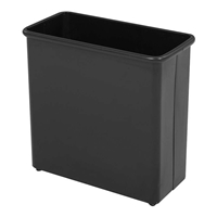Rectangular Wastebasket 27.5 Quart Capacity (Qty. 3) Trash can; Garbage can; Trash cans; Waste can; Waste basket; Wasbasket; Trash bins; Trash collection; Trash collection bins; Deskside trash can; Desk side trash can; Deskside garbage can; Deskside garbage can; Steel trash can; Steel garbage can
