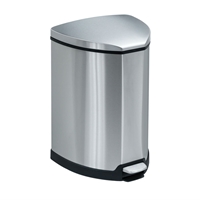 Stainless Step-On 4 Gallon Receptacle Trash can; Garbage can; Trash cans; Waste can; Waste basket; Wasbasket; Trash bins; Trash collection; Trash collection bins;  Steel trash can; Steel garbage can; Waste receptacle; Step on trash can; Step on garbage can; Step on waste receptacle