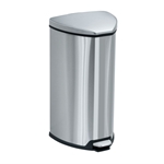 Stainless Step-On 7 Gallon Receptacle Trash can; Garbage can; Trash cans; Waste can; Waste basket; Wasbasket; Trash bins; Trash collection; Trash collection bins;  Steel trash can; Steel garbage can; Waste receptacle; Step on trash can; Step on garbage can; Step on waste receptacle