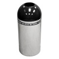 Open Top Black Dome Recycling Receptacle