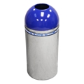 Open Top Blue Dome Recycling Receptacle