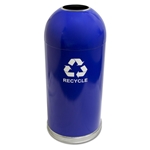 Dome Top Recycling Receptacle, Color: Blue 