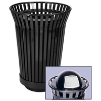 River City Collection 24 Gallon Waste Receptacle, Top: Dome Top 