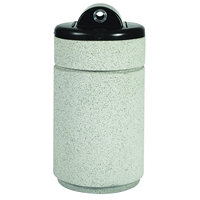 Poly-Lite Crete Round Ash Urn with Hide-A-Butt Top Receptacle 