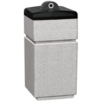 Poly-Lite Crete Square Ash Urn with Hide-A-Butt Top Receptacle 
